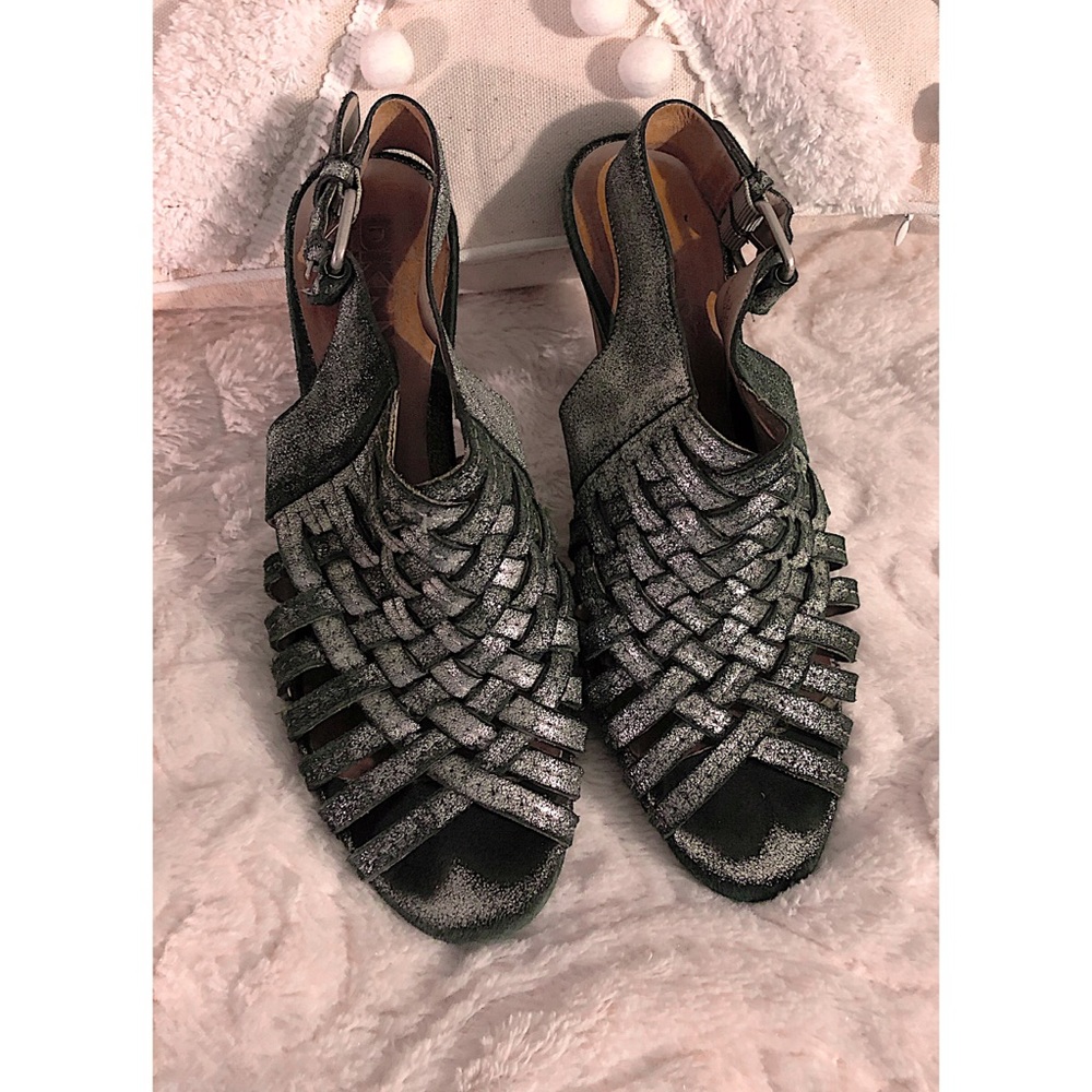 DKNY metallic heels